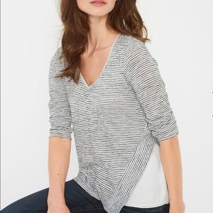 WHBM Striped Knit Top